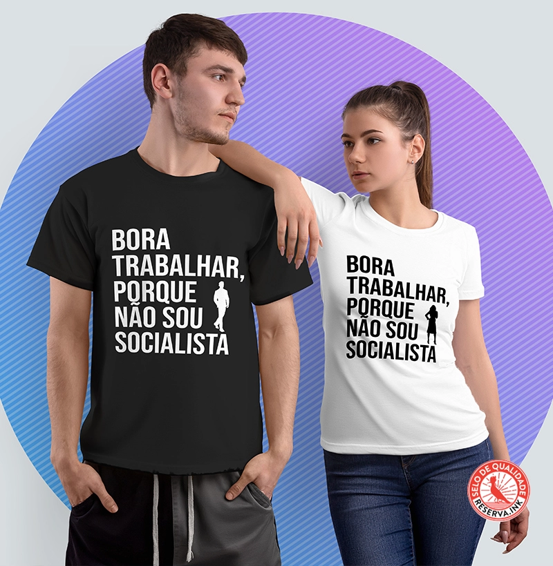 Camiseta e Baby Look Bora Trabalhar