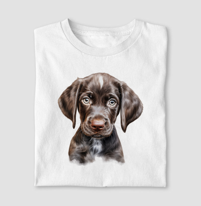 Camiseta - German Shorthaired Poi aquarela