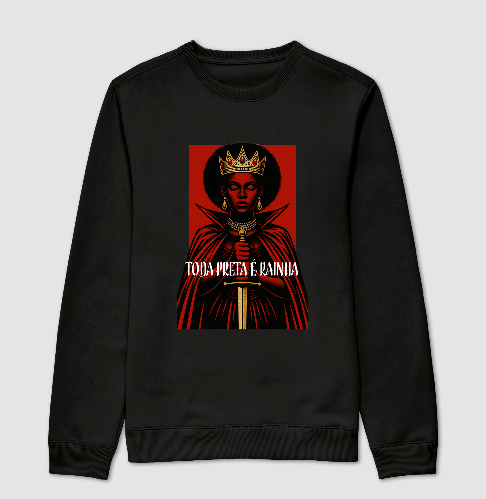 Camiseta Original Toda Preta é Rainha