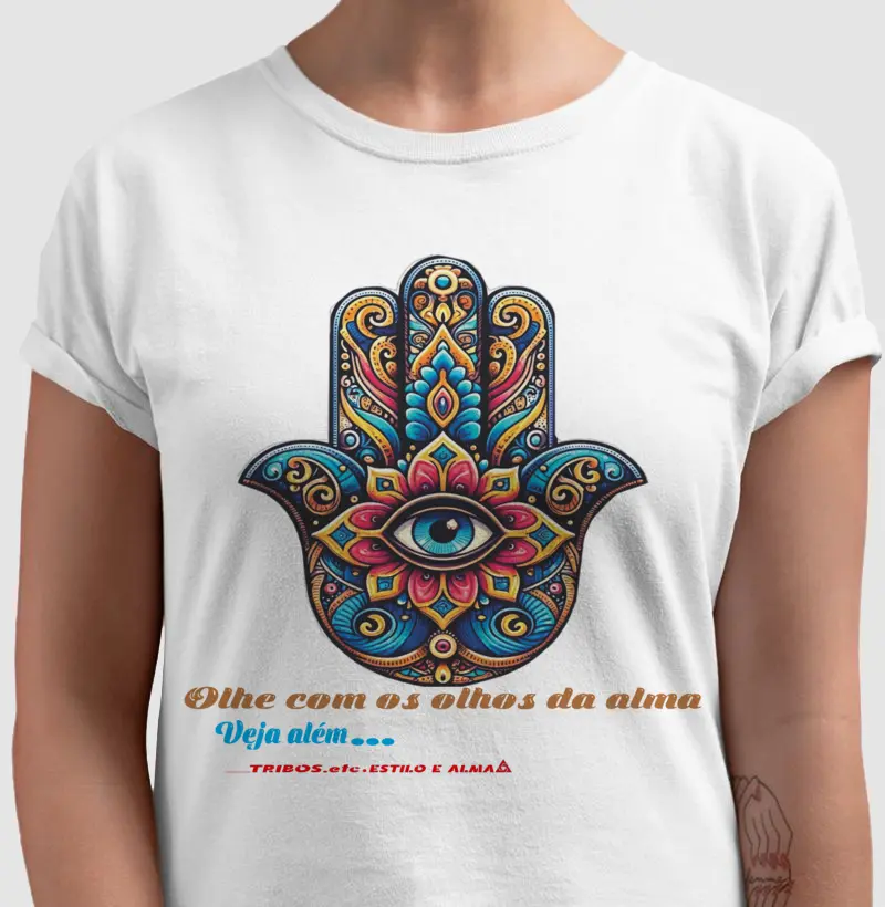 CAMISETA RESERVA.INK MASCULINA E FEMININA TRIBOS.etc YOGA OLHE COM OS OLHOS DA ALMA