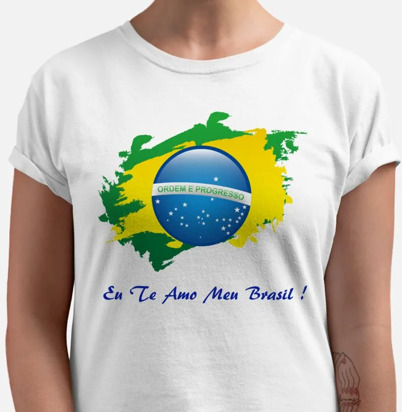 Camiseta Premium - Eu Te Amo Meu Brasil !