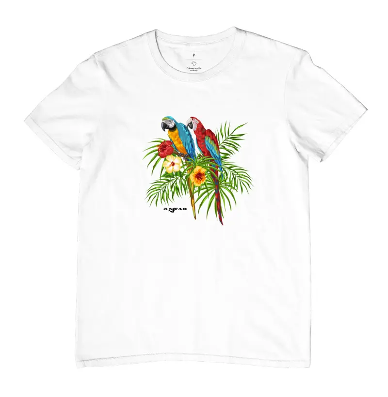 Camiseta Araras Aquarela