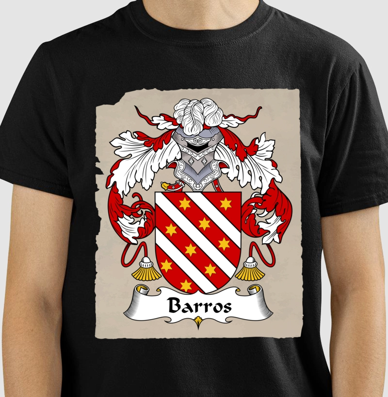 Camiseta Brasão Família Barros Símbolo Heráldico