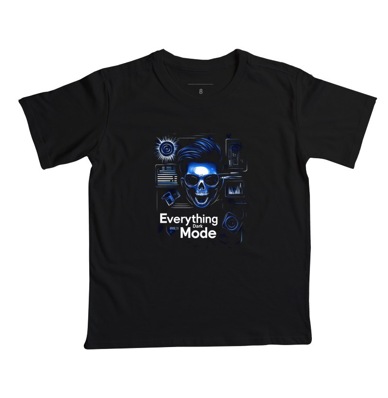 Camiseta Infantil "Everything Dark Mode" T.I