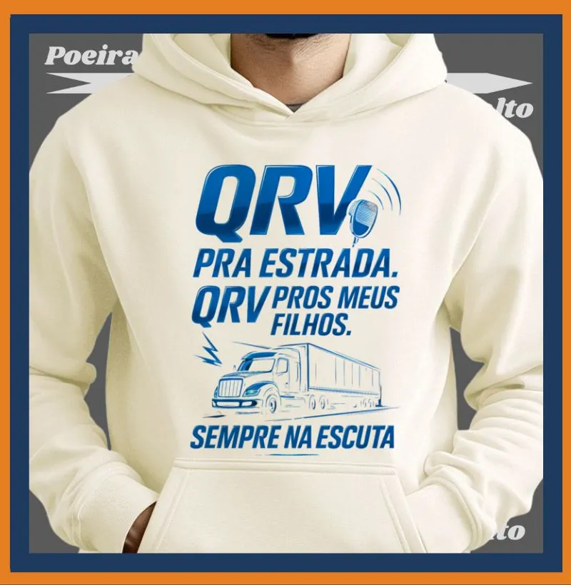 Hoodie QRV Sempre na Escuta — P&A