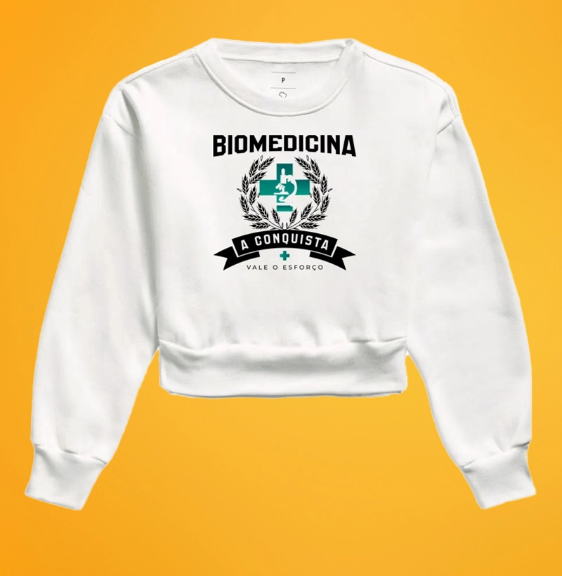 Moletom Cropped Biomedicina conquista