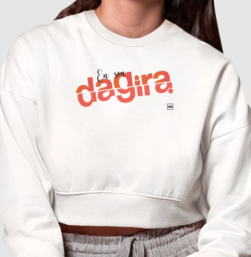 MOLETOM CROPPED EU SOU DA GIRA LARANJA