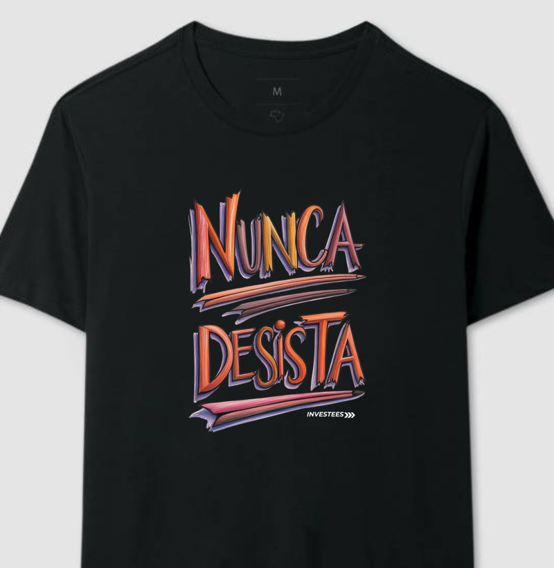 Nunca desista texto colorido