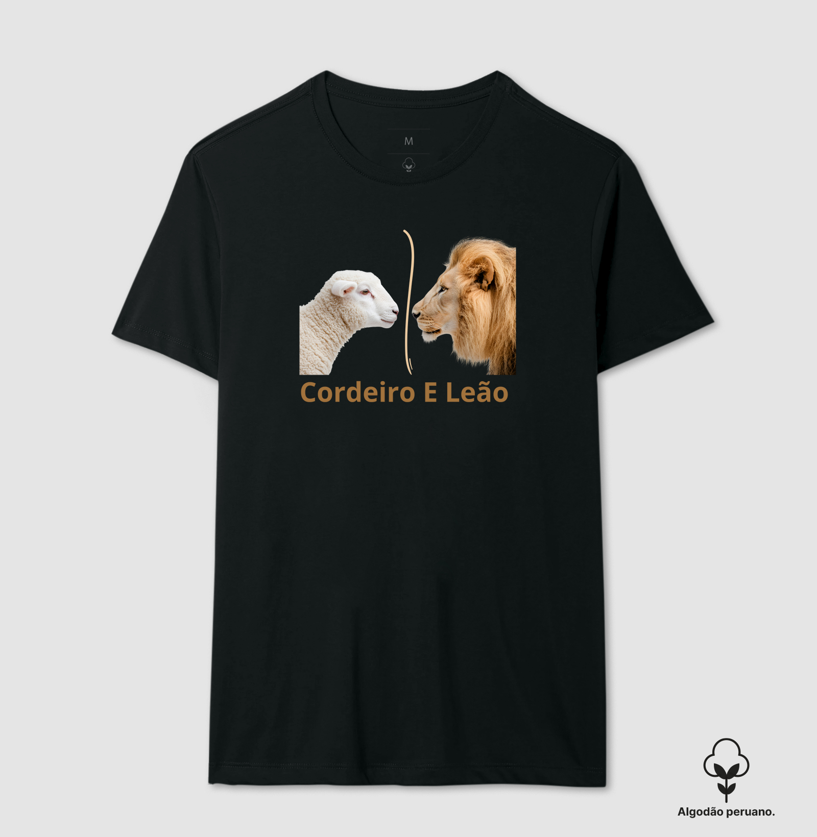 🦁🐑 Camiseta – Cordeiro e Leão