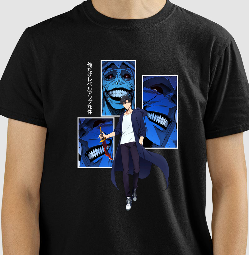 Camiseta Solo Leveling – Estilo Anime Sombrio