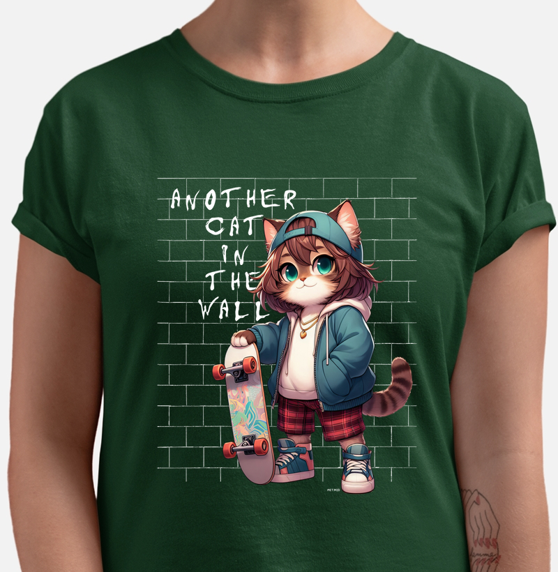 Camiseta Cat in the Wall