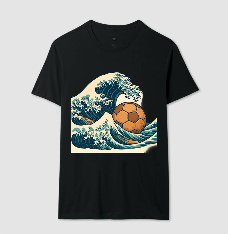 Camiseta Surf e Futebol Onda Perfeita e Bola