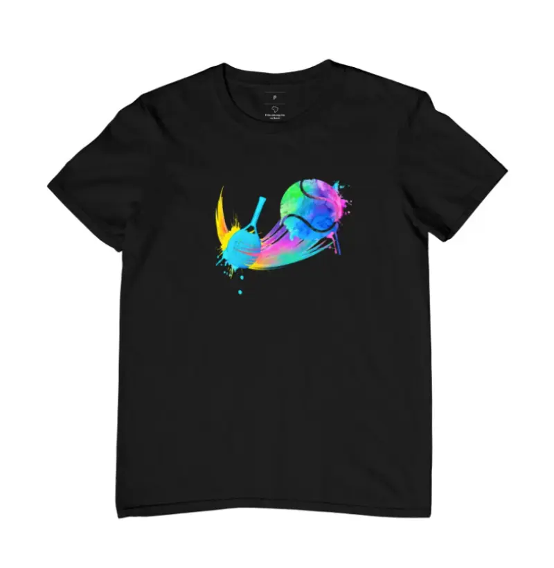 Camiseta Aquarela Bola e Raquete
