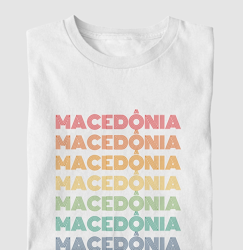 Macedônia Letreiro Retrô