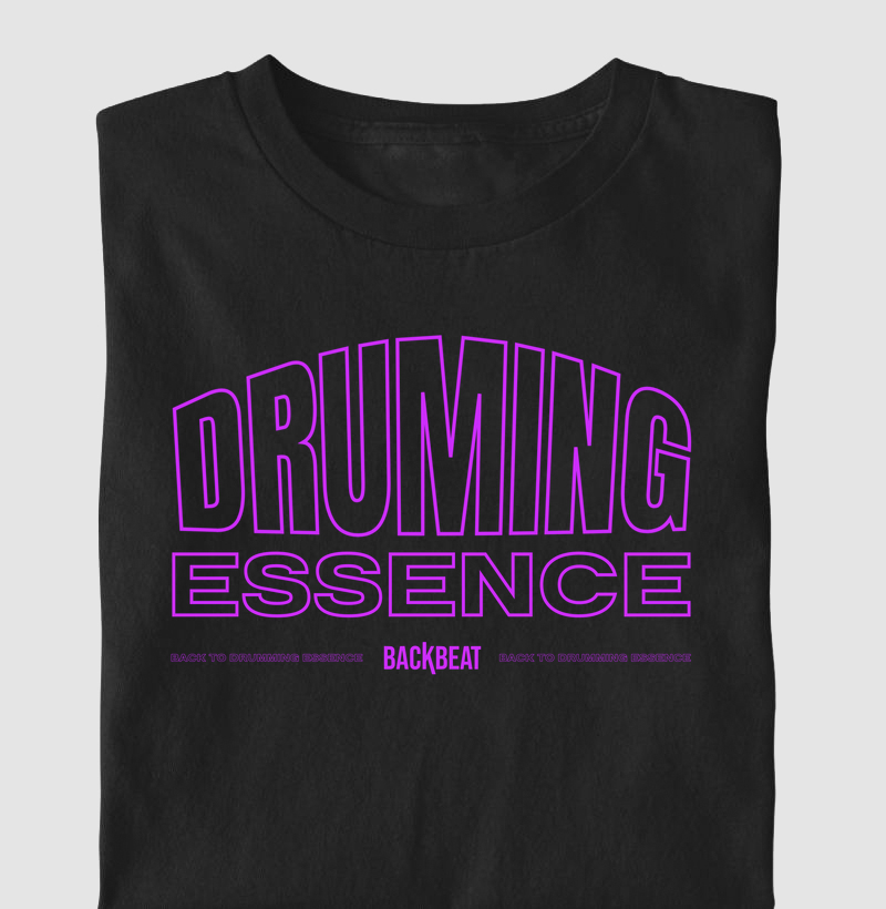 Camiseta Classic Backbeat Drumming Essence Pink- Preta