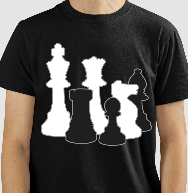 Camiseta Casual Xadrez