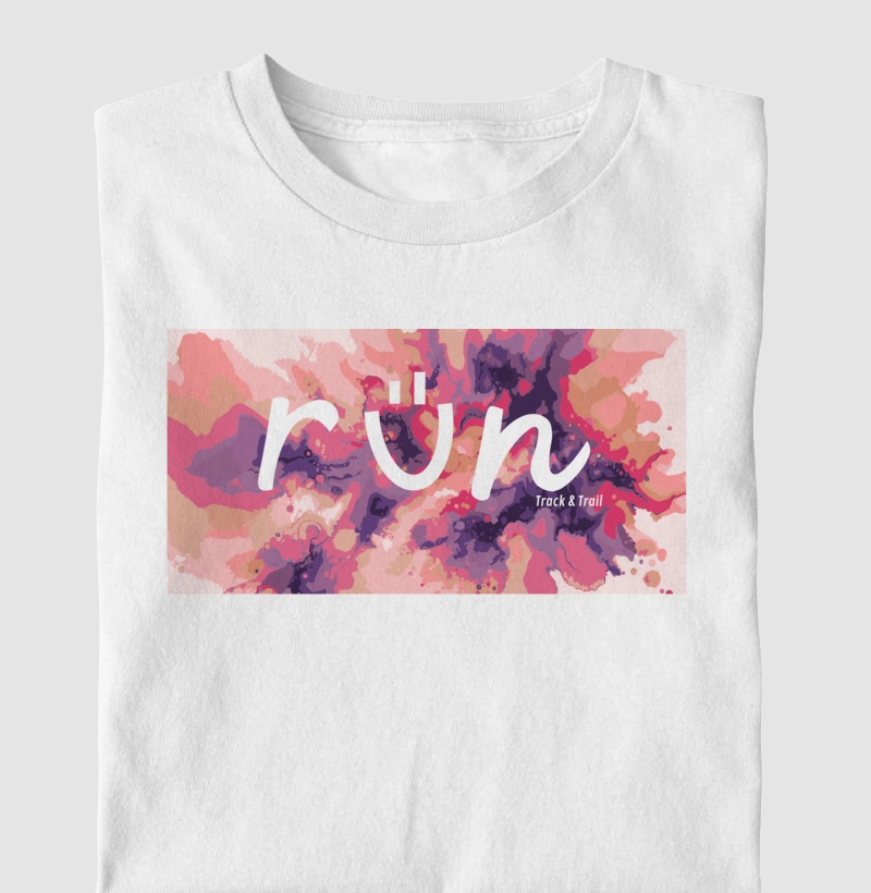Camiseta Masc e Fem Corra e sorria