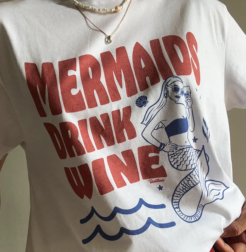 Mermaids Drink Wine 