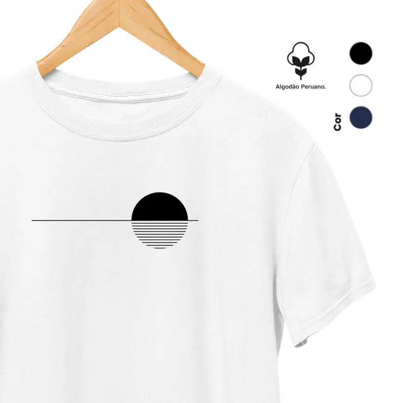 Camiseta PREMIUM Algodão Peruano Sunset 2 - vista as cores do seu pôr do sol preferido.