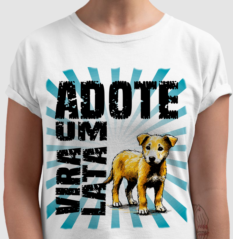 Camiseta Cachorro - Adote um vira-lata