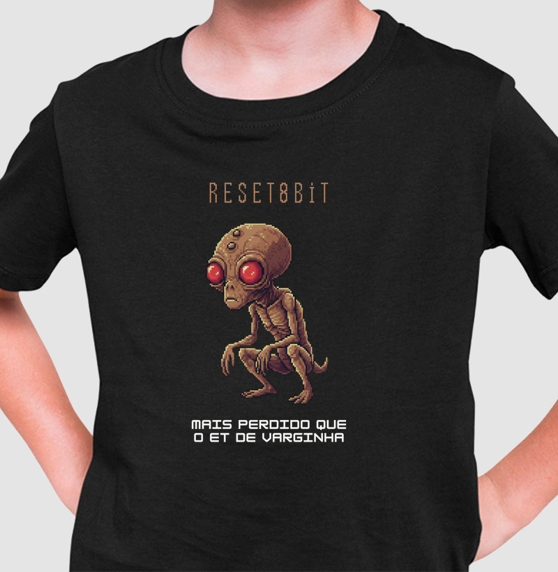 Camiseta Infantil ET de Varginha Reset8Bit