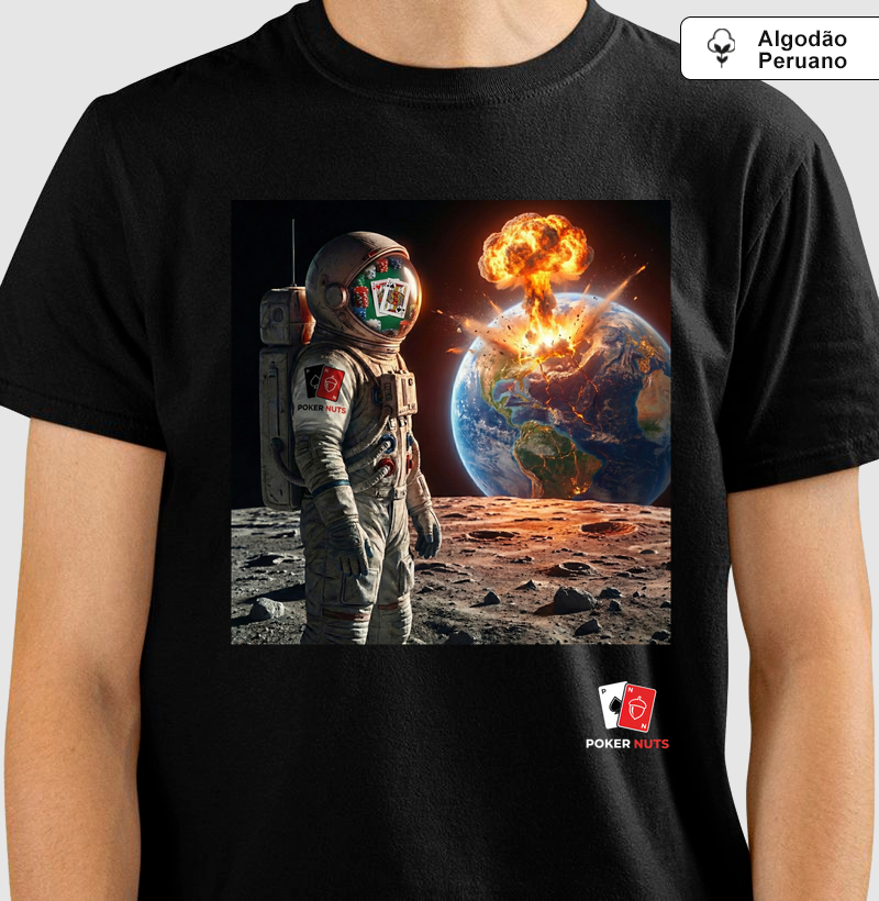 Camiseta Algodão Peruano Astronauta Apocalipse