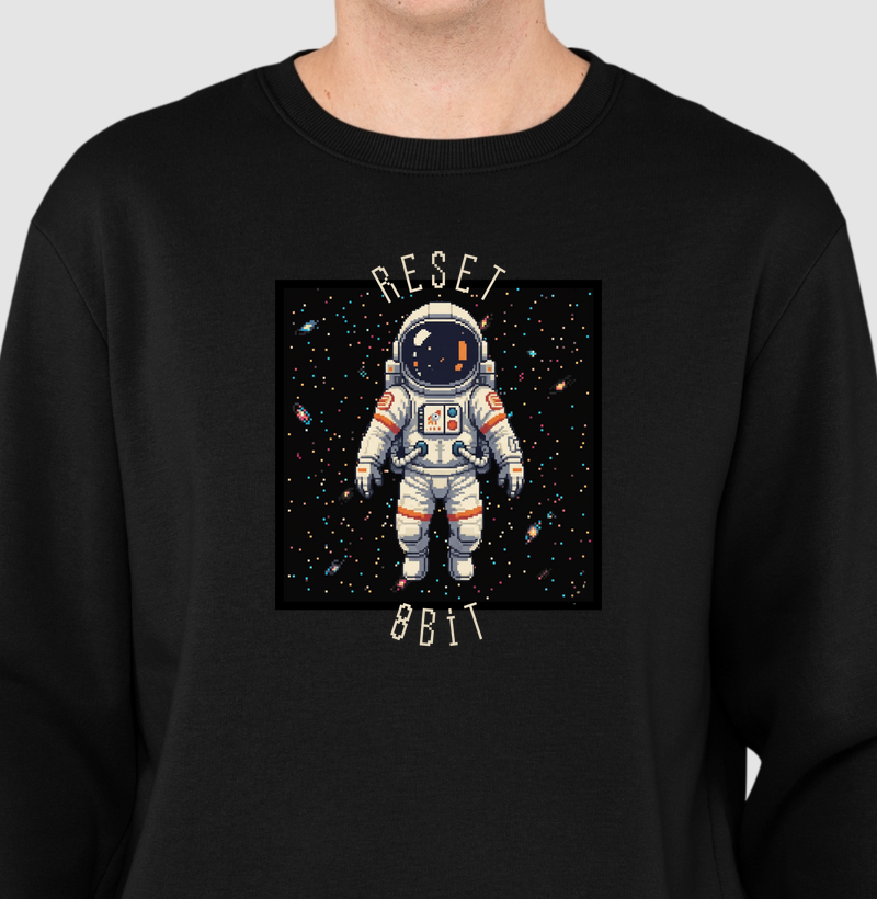 Suéter Moletom Astronauta Reset8Bit