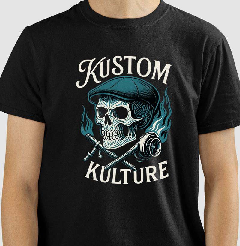 camiseta-garage-motors-kustom-kustom-kulture-caveira-flames-chapeu