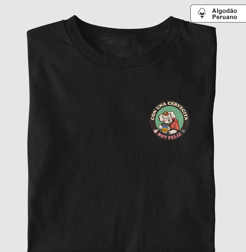 Camiseta Con Cervecita Soy Feliz
