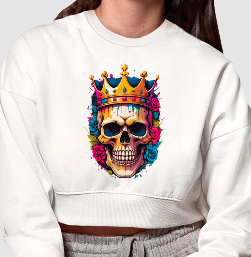 Moletom Cropped Realeza Decadente
