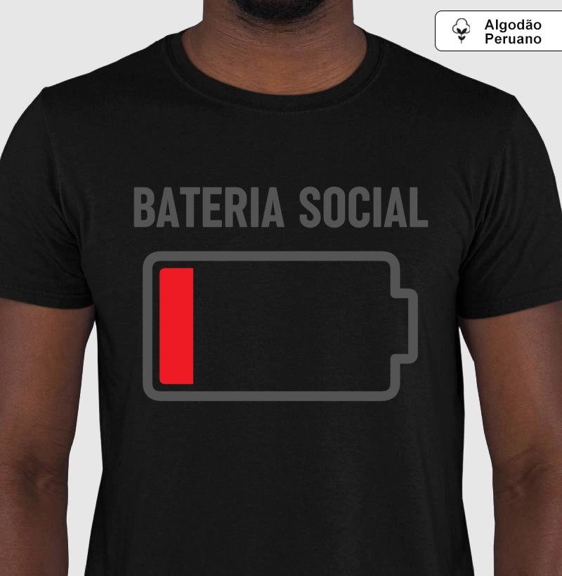 Camiseta Algodão Peruano Bateria Social