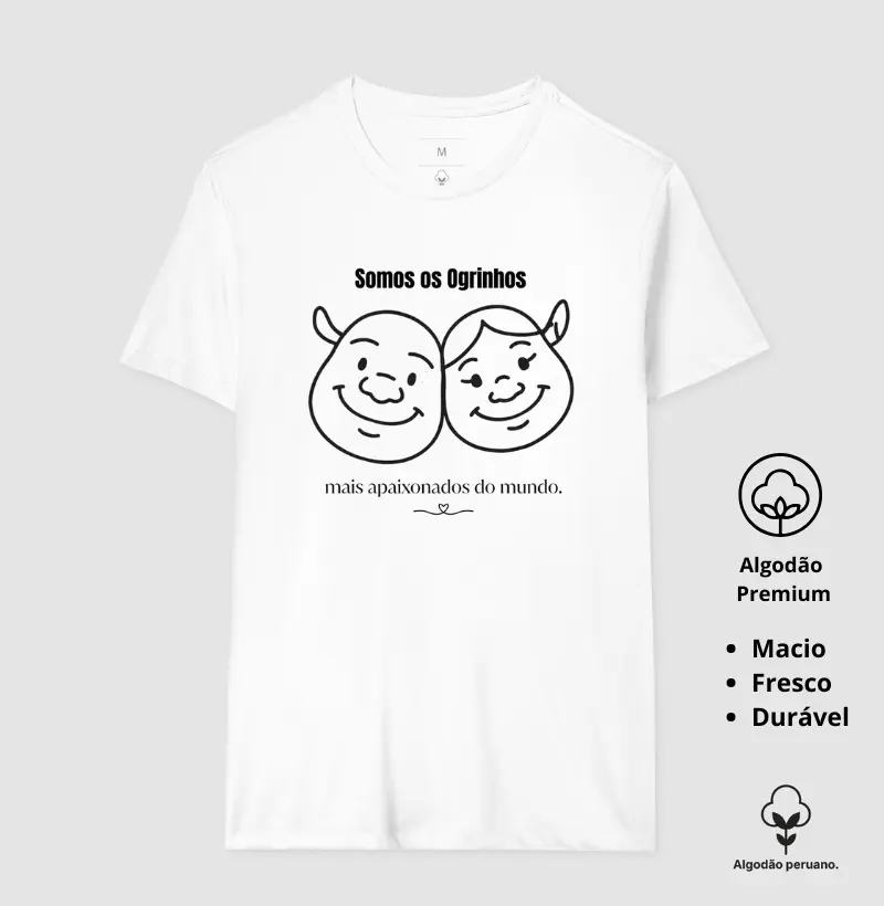 Camiseta Animalis 100% Algodão Peruano Somos Ogrinhos