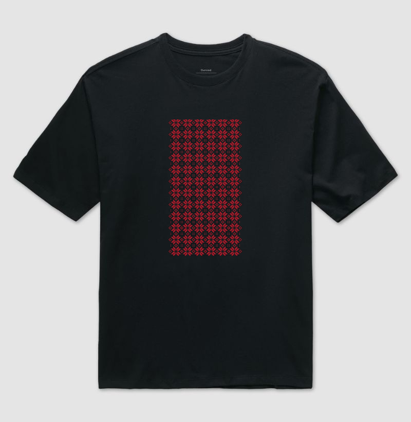 Bordado vermelho