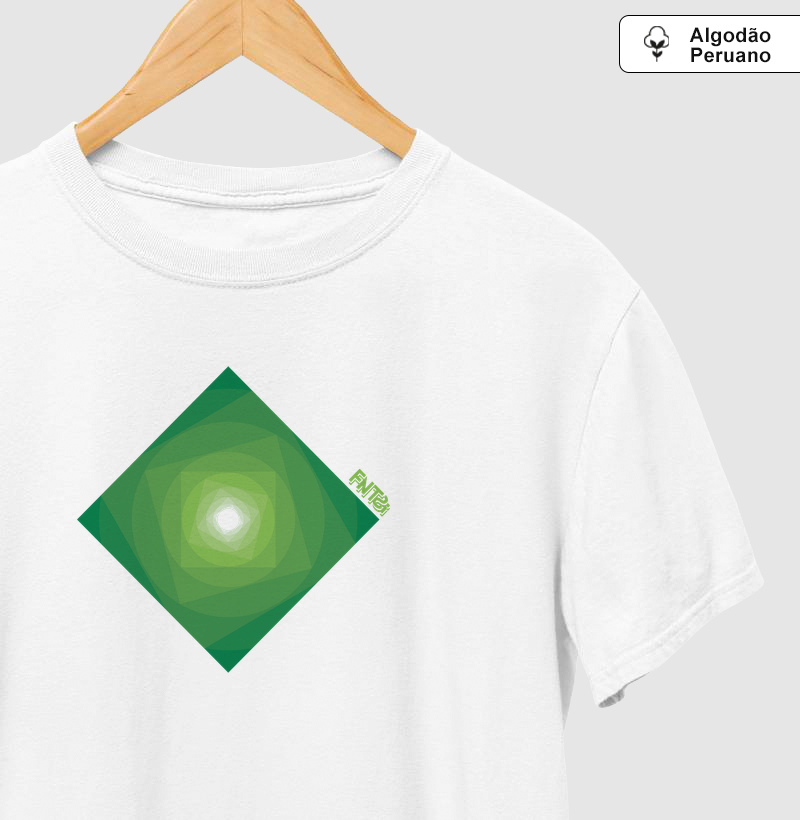 T-SHIRT "INFINITA FANTASIA" / VERDE MINIMAL (ALGODÃO PERUANO)