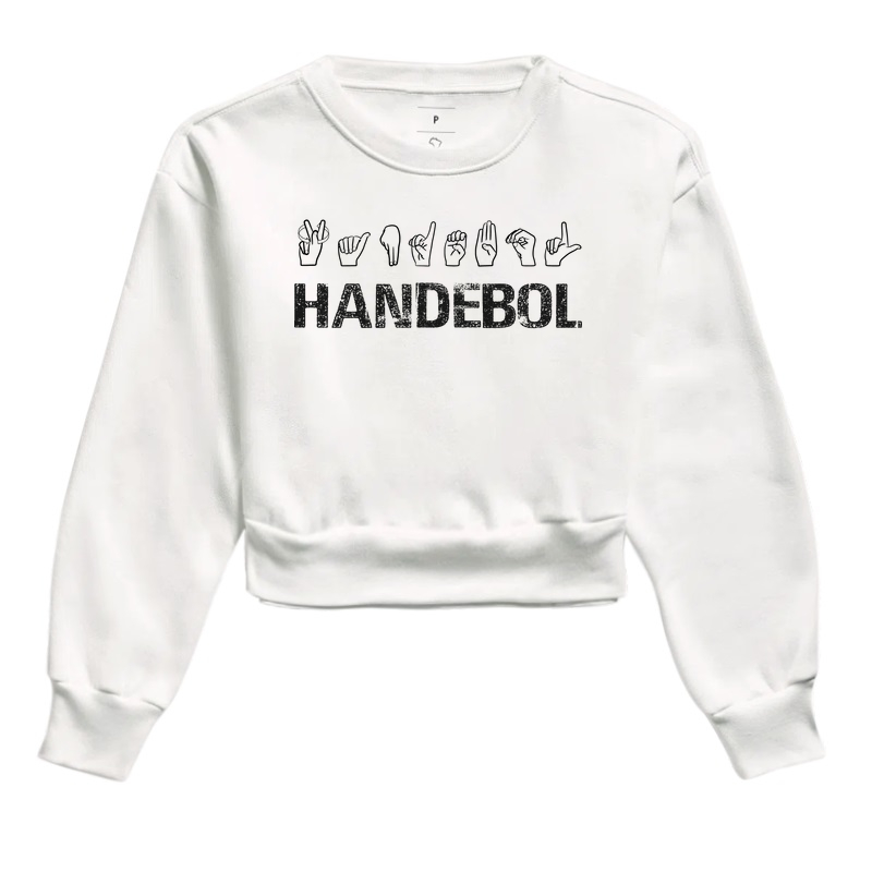 Moletom Cropped de Handebol - Handebol em Libras Masc.