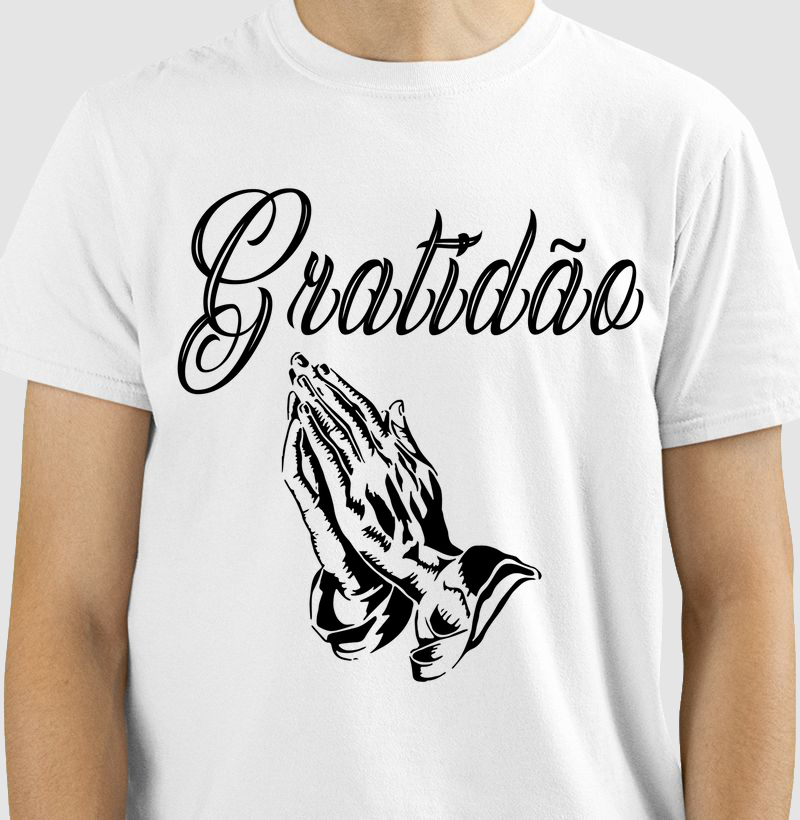 Camiseta modelo - Gratidão