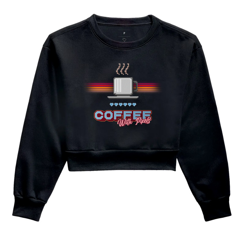 Cropped Pixel Brew - Coffee With Pixels