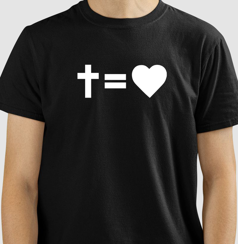 T-shirt Amor Maior ✞ = ♡ - (V. White)