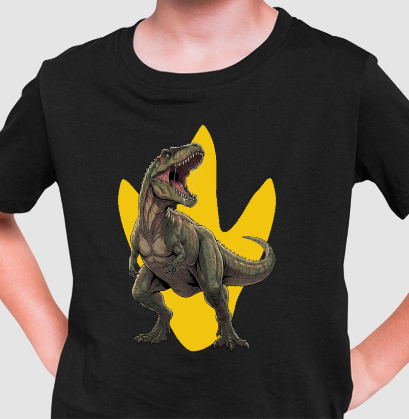 Camisa Algodão Estampada Dinossauro Giganossauro Furioso Premium