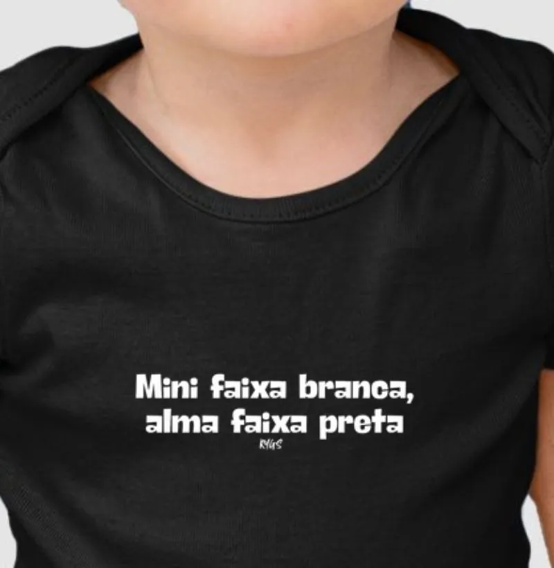 Mini Faixa branca, alma faixa preta
