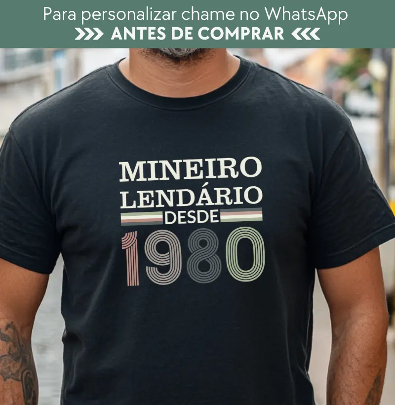 Camiseta personalizada Mineiro 1980 - Qualidade Reserva Ink