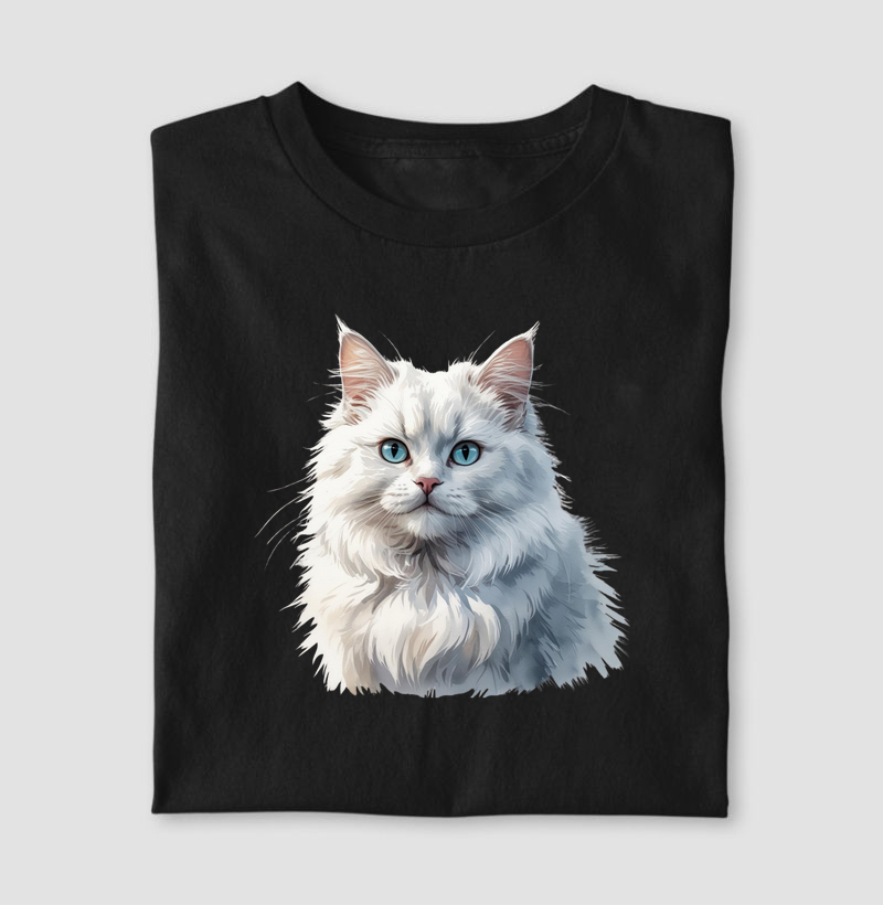 Gato Angorá aquarela