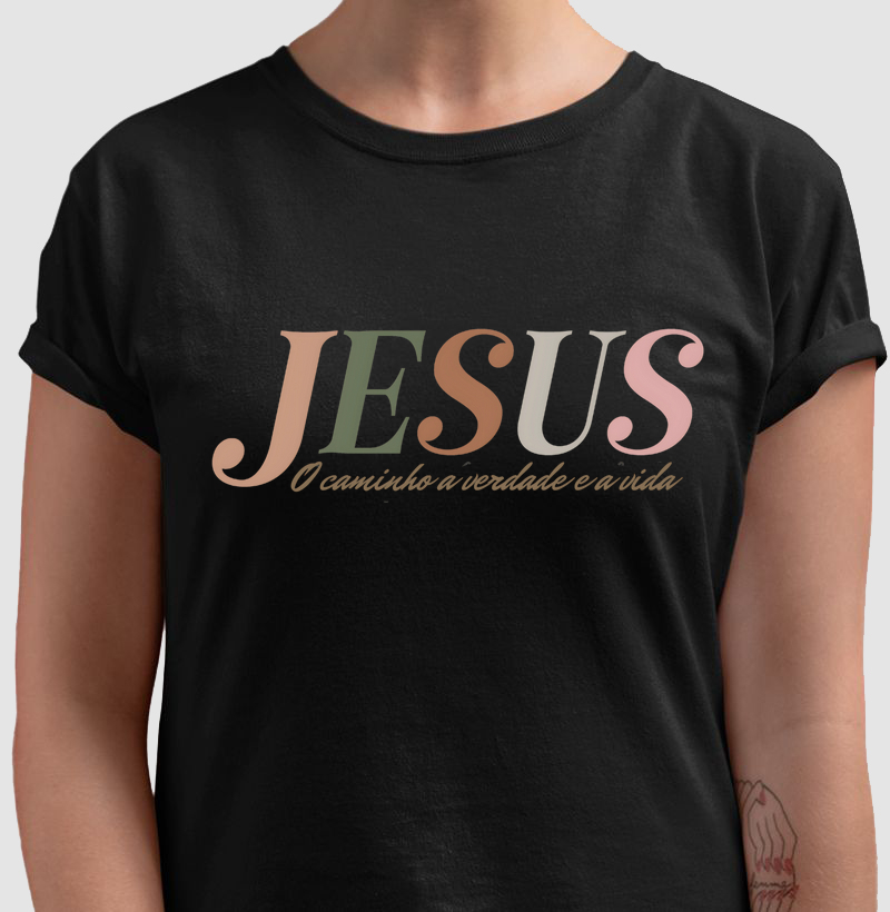 Camiseta Jesus Colorido