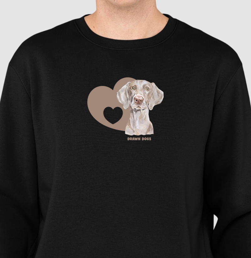 Weimaraner e coração