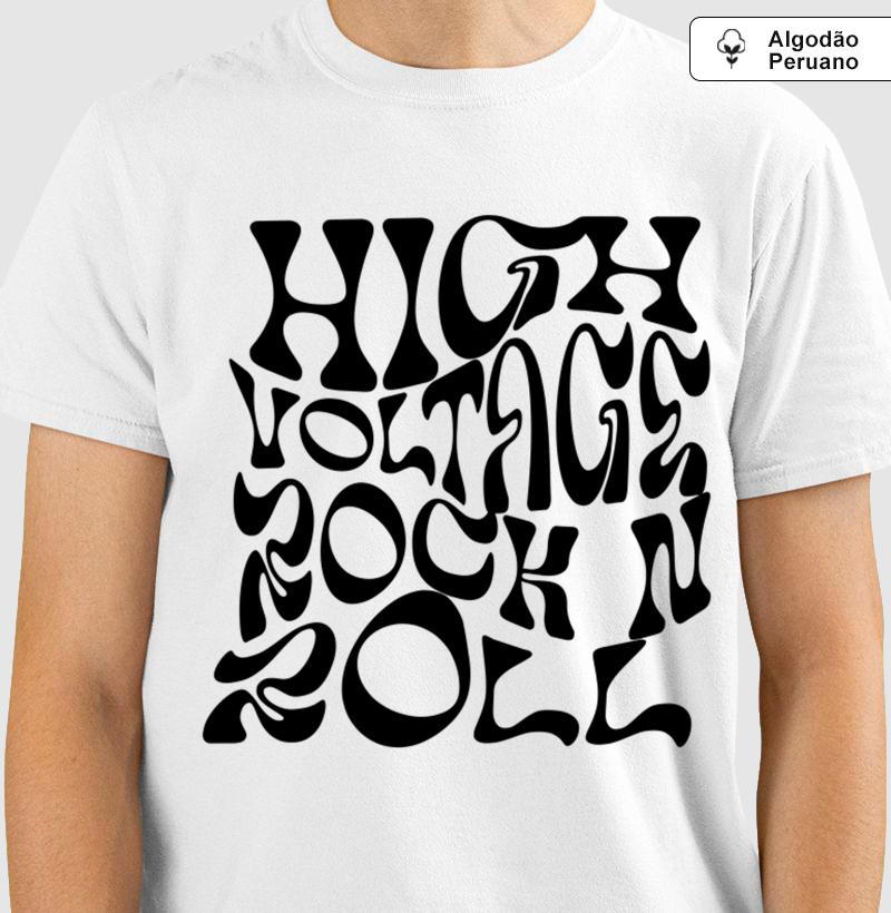 High Voltage Rock n Roll - Produto Premium - Algodão Peruano