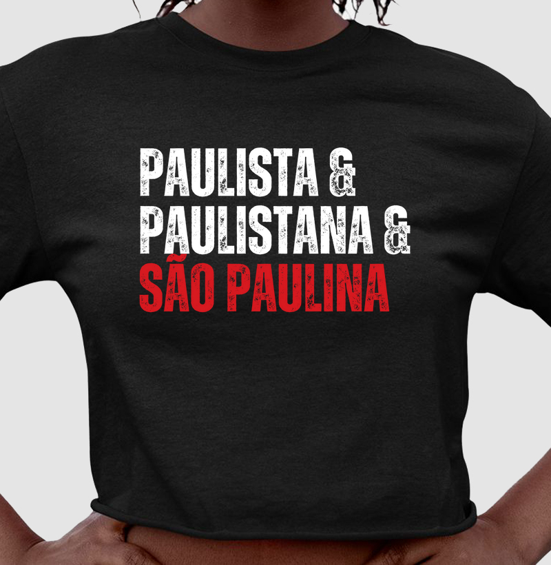 Camiseta cropped Paulista Paulistana e São Paulina