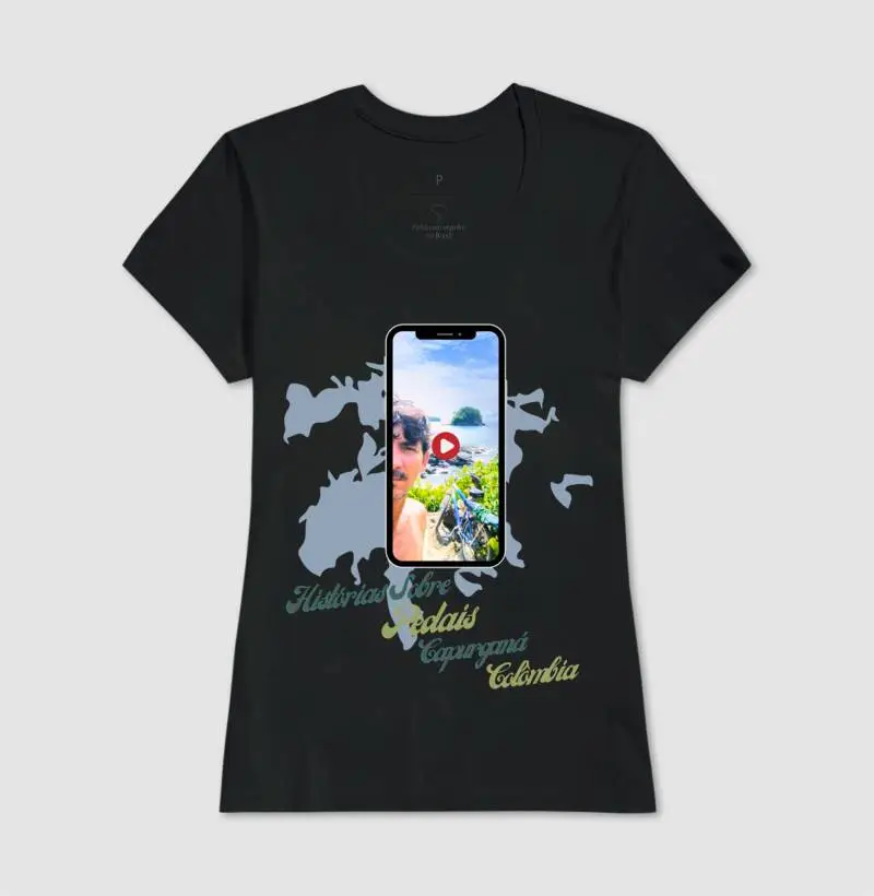 Camiseta feminina o louco em Capurgana 