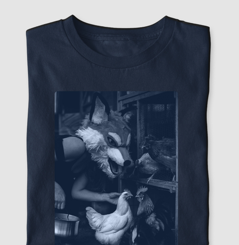 Camiseta raposão no galinheiro