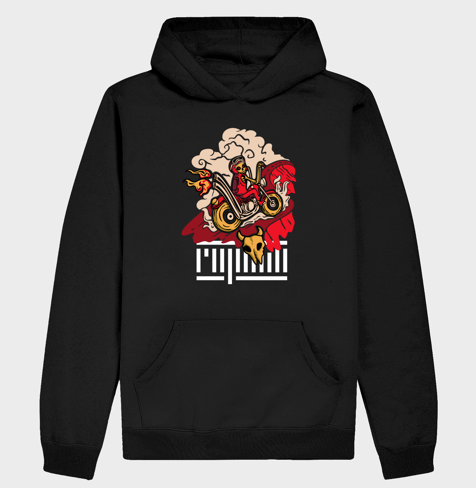 Caveira andando de moto