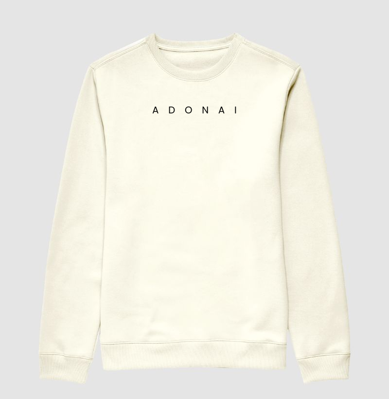 Adonai | Suéter Slim Moletom - Loucos Por Jesus